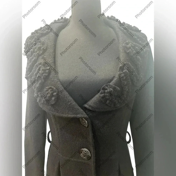 Anthropologie Nick &Mo Women’s size M Peacoat Black Wool - Picture 5 of 9